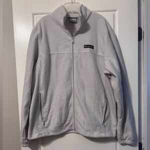 Columbia Mens Granite Mountain Full Zip Fleece Jacket (XL, White smoke)